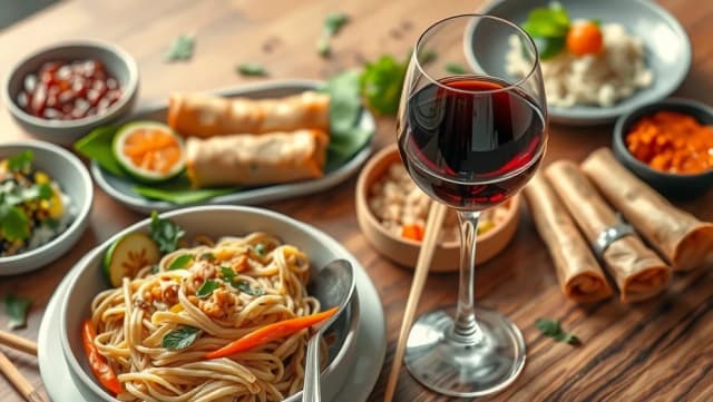 Rött vin till asiatisk mat fungerar bra